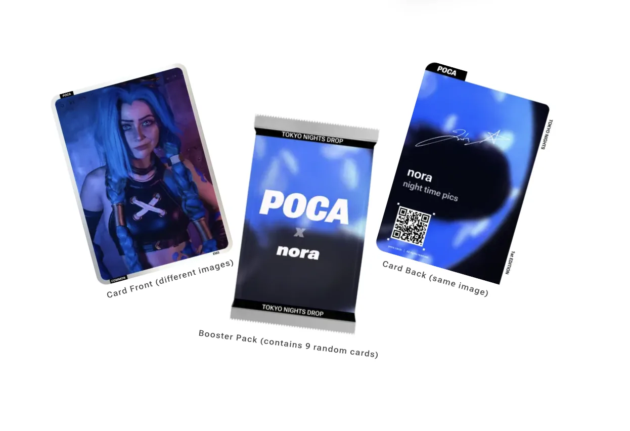 POCA card and booster pack design